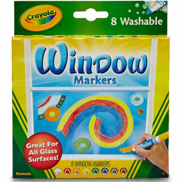 Crayola Washable Window FX Markers (CYO588165) Pack of 8