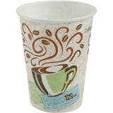 Dixie PerfecTouch Paper Hot Cups, 12 oz, Coffee Haze Design, 25/Sleeve, 20 Sleeves/Carton (DXE5342DXPK) Pack of 25