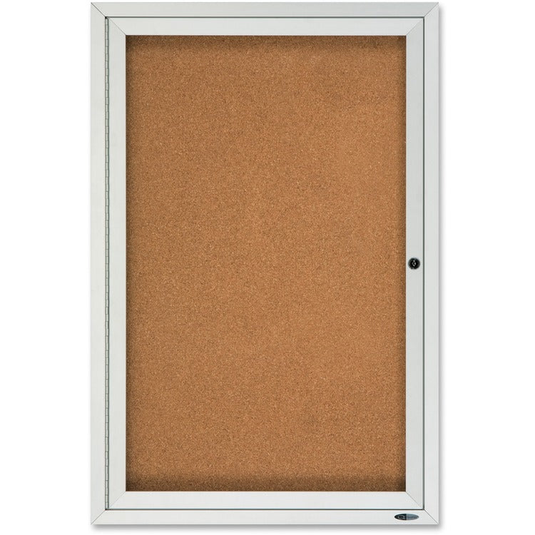 Quartet Enclosed Outdoor Bulletin Board, 1-Door, 2' x 3', Aluminum Frame (QRT2121)