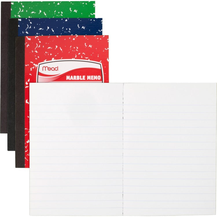 Mead Memo Book, Narrow Ruled, 80 Sheets, 5-1/2&quot;x4&quot;, Assorted (MEA45417)