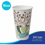 Dixie PerfecTouch 16 oz Insulated Paper Hot Coffee Cups, Coffee Haze, 25/Pack (DXE5356DXPK) Pack of 25
