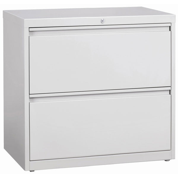 Lorell 2 Drawer Metal Lateral File Cabinet, 38"x21.5"x32-4/5", Gray (LLR60448)
