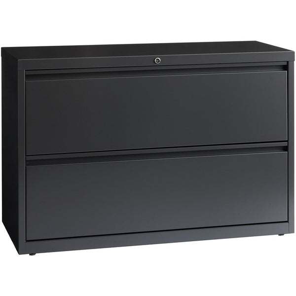 Lorell 2 Drawer Metal Lateral File Cabinet, 44"x21.5"x32-4/5", Dark Gray (LLR60440)
