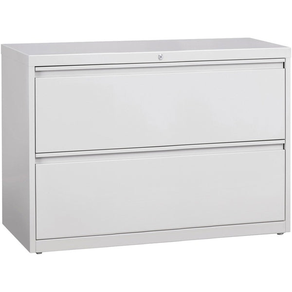 Lorell 2 Drawer Metal Lateral File Cabinet, 44"x21.5"x32-4/5", Gray (LLR60439)