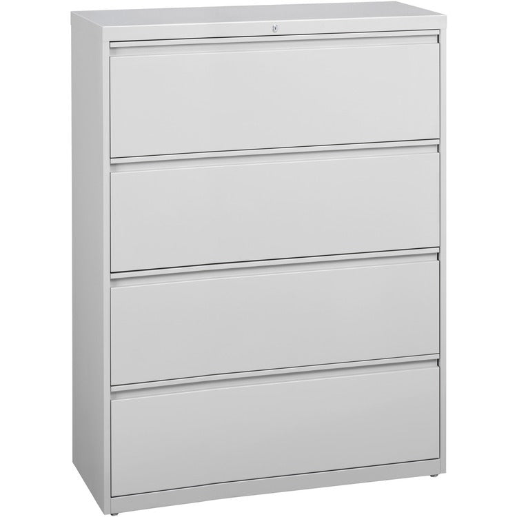 Lorell 4 Drawer Metal Lateral File Cabinet, 44"x21.5"x57.75", Gray (LLR60436)