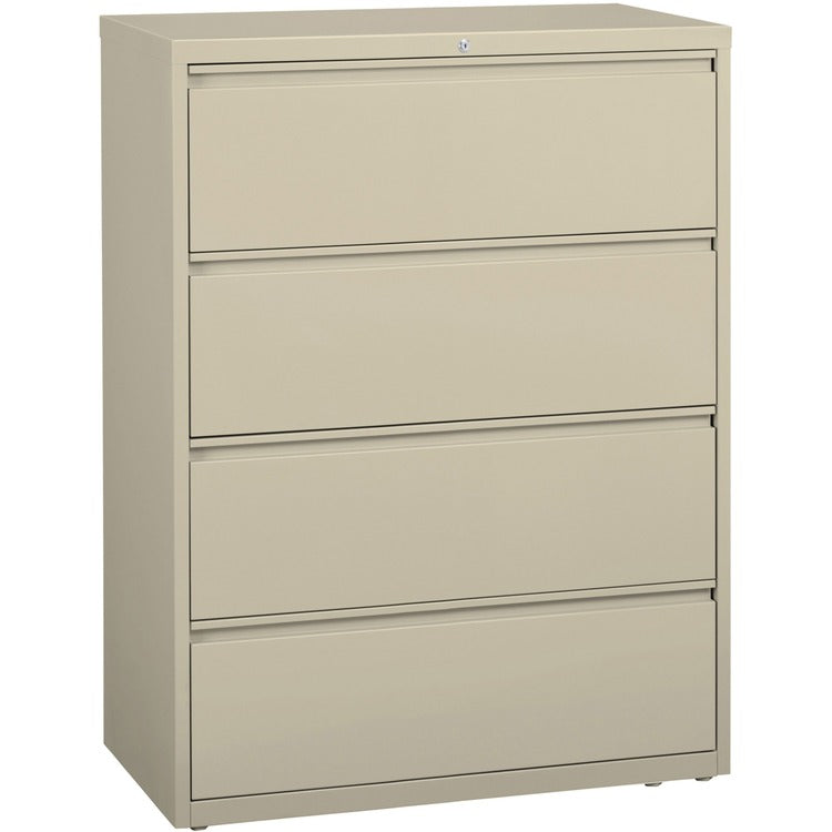 Lorell 4 Drawer Metal Lateral File Cabinet, 44"x21.5"x57.75", Beige (LLR60435)
