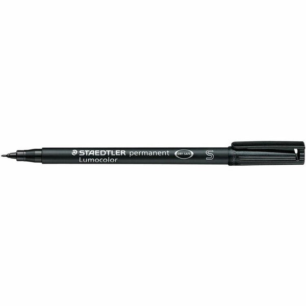 Lumocolor Black Fiber Tip Marker Permanent, Superfine (STD3139) Box of 10