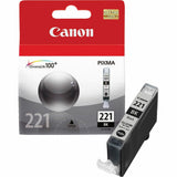 Canon CLI-221BK Original Inkjet Ink Cartridge, Black, 342 Pages (CNMCLI221BK) Each