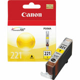 Canon CLI-221Y Original Inkjet Ink Cartridge, Yellow, 530 Pages (CNMCLI221Y) Each