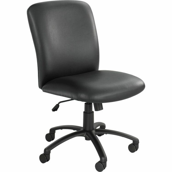 Safco Exec. High-Back Chair, 27&quot; x 30-1/4&quot; x 40-3/4&quot;-44-3/4&quot;, Black Vinyl (SAF3490BV)