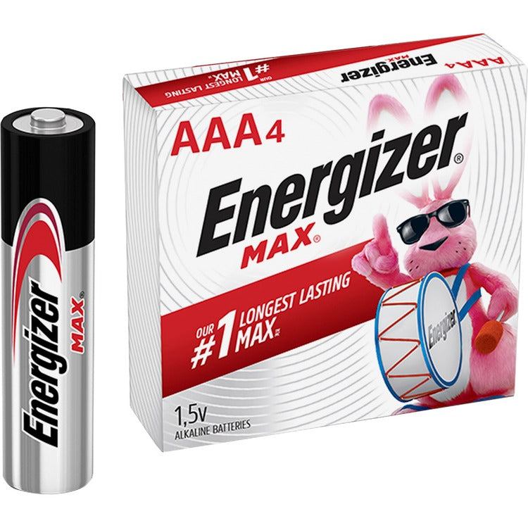 Energizer MAX Alkaline AAA Batteries, 1.5V, 4 Batteries (EVEE92) Each