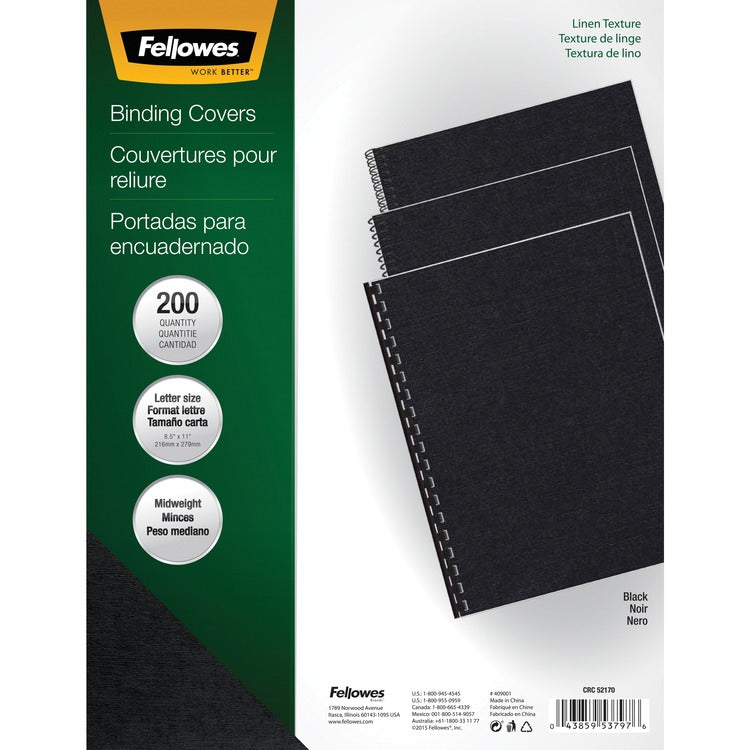 Fellowes 200PK BINDING COVERS EXPRESSION (FEL5217001) 1 Pack of 200