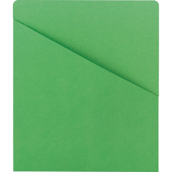 Smead Slash Jacket, 9-3/4&quot; x 11-1/2&quot;, 11 Pt, Green (SMD75432) Pack of 25