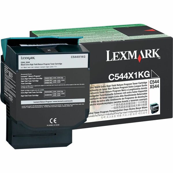 Lexmark C544X1KG Return Program Extra High-Yield Toner, 6000 Page-Yield, Black (LEXC544X1KG)