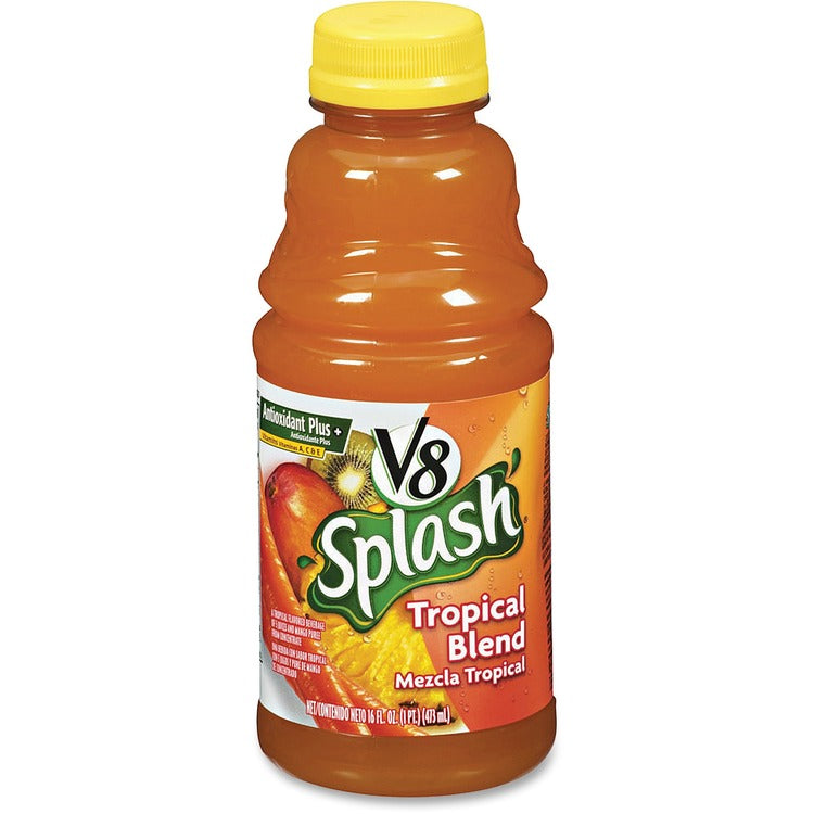 V8 Splash Juice Drinks, 16 Ounce, Tropical Blend (CAM5516) Case of 12