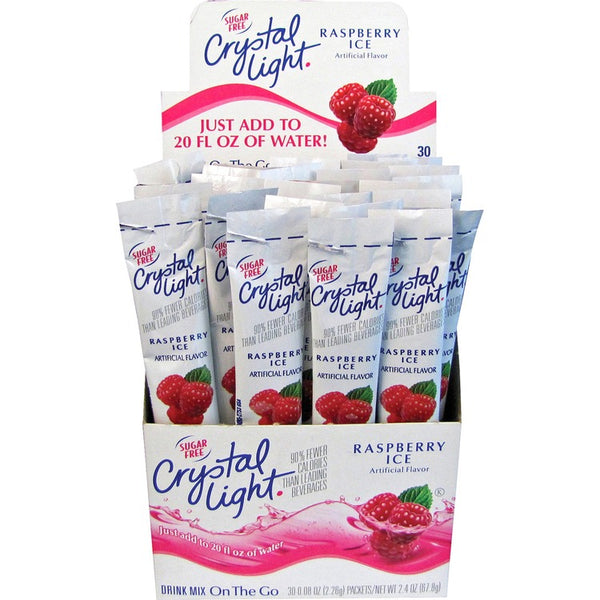 Crystal Light Raspberry Ice Flavored Drink Mix, 8-oz. Packets, 30/Box (KRF7980) Box of 30