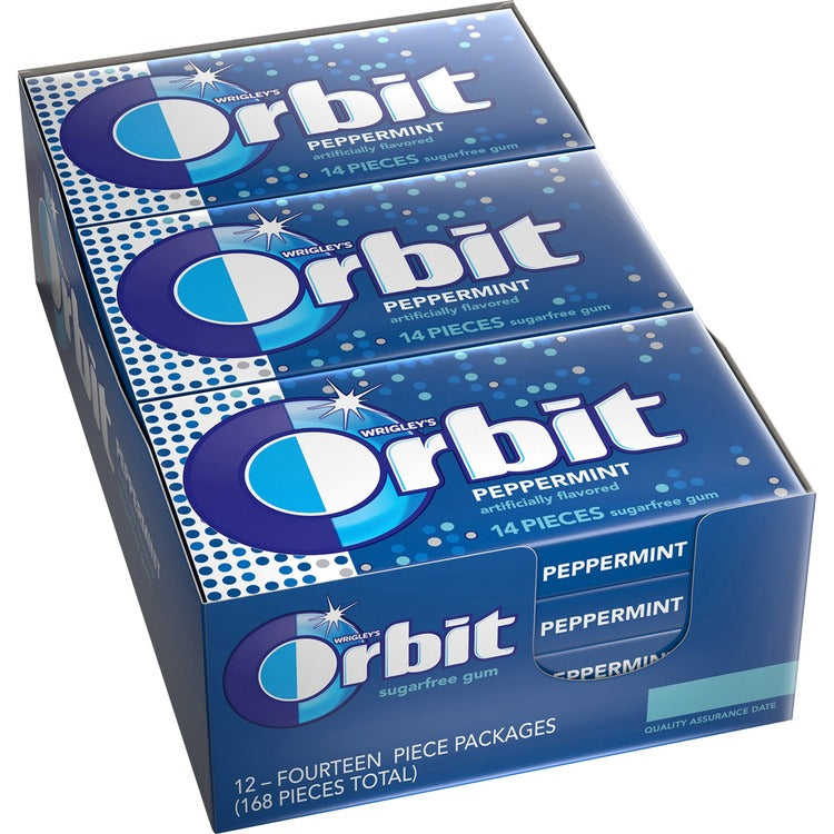 Orbit Orbit Gum, Individually Wrapped, Peppermint (MRS21486) Box of 12