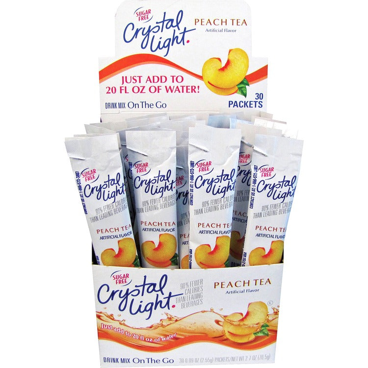 Crystal Light Peach Tea Flavored Drink Mix, 8-oz. Packets, 30/Box (KRF79730) Box of 30