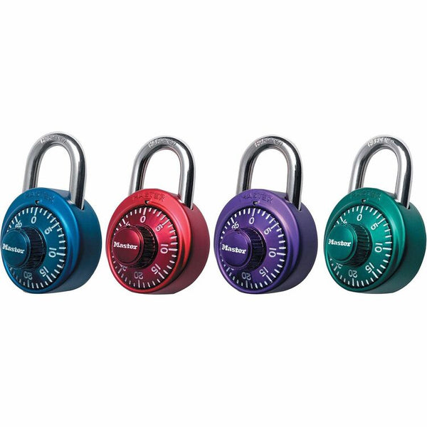 Master Lock Numeric Combination Locks, Steel Shackle, Assorted (MLK1530DCM) Each