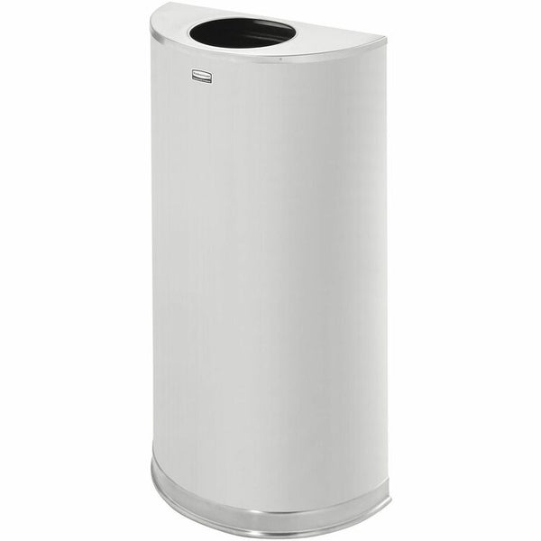 Rubbermaid Commercial 12 Gallon Half Round Steel Receptacle (RCPSO12SSSPL) Each