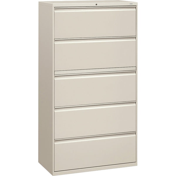 HON 800-Series 5 Drawer Metal Lateral File Cabinet, 36" Wide, Gray (HON885LQ)