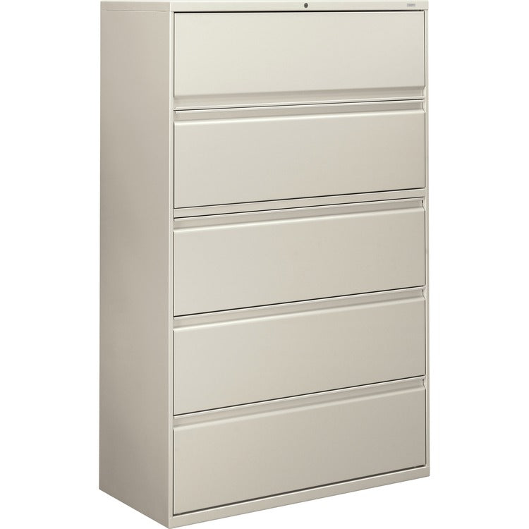 HON 800-Series 5 Drawer Metal Lateral File Cabinet, 42" Wide, Gray (HON895LQ)