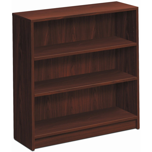 HON® 1870 Series Bookcase, Three-Shelf, 36w x 11.5d x 36.13h, Mahogany (HON1872N)