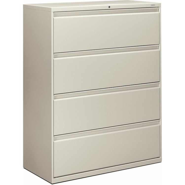 HON 800-Series 4 Drawer Metal Lateral File Cabinet, 42" Wide, Gray (HON894LQ)