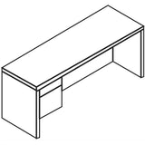 HON 10500 H10546L Pedestal Credenza, 29.5" x 72" x 24" (HON10546LNN) Each