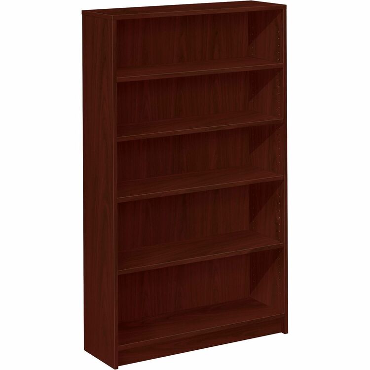 HON 1870 Series Bookcase, Five Shelf, 36w x 11 1/2d x 60 1/8h, Mahogany (HON1875N)