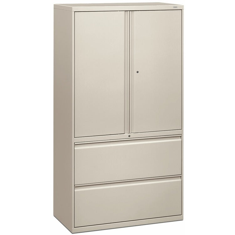 HON 800-Series 2 Drawer Metal Lateral File Cabinet, 36" Wide, Gray (HON885LSQ)