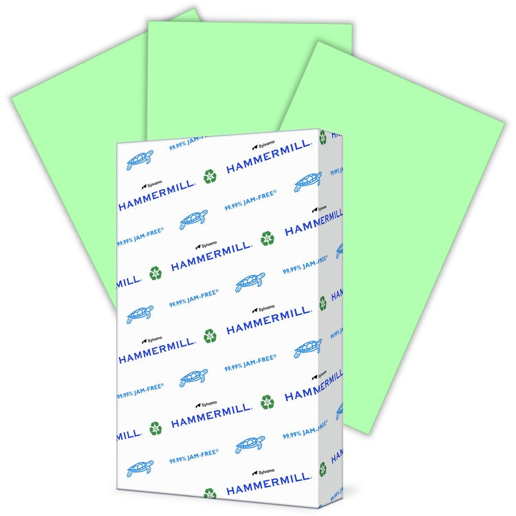 Hammermill Multipurpose Paper, 20lb., 8-1/2" x 14", Green (HAM103374) 1 Ream