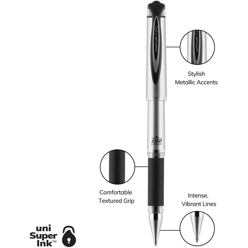 uniball&trade; Gel Impact Refill, Bold Point, Black Ink (UBC65808PP) Pack of 2