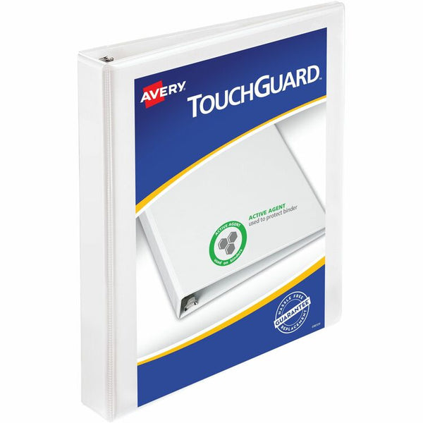 Avery 40% Recycled Antimicrobial D Ring Binder, 1" Capacity, White (AVE17141)