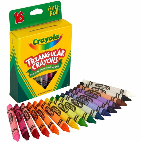 Crayola Assorted Triangular Crayons (CYO524016) Box of 16