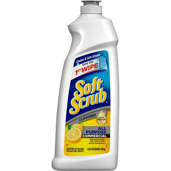 Soft Scrub All Purpose Cleanser Commercial Lemon Scent 36oz (DIA15020) Each