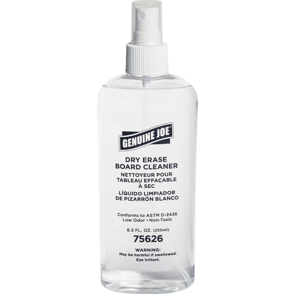 Genuine Joe Board Cleaner, Dry-Erase, Low Odor, 8Ounce, Pump Spray (GJO75626)