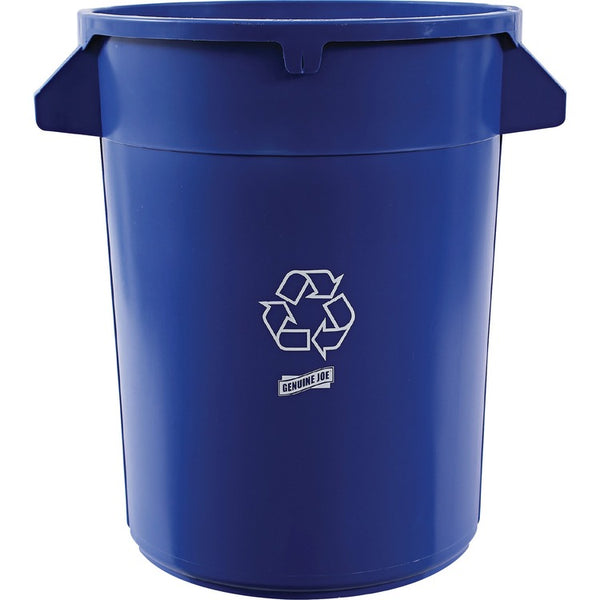 Genuine Joe Trash Container, Heavy-duty, 32 Gallon, Blue (GJO60464)