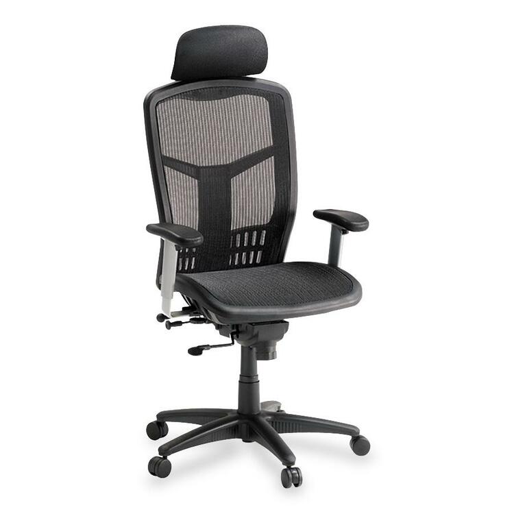 Lorell High-Back Mesh Chair 20-7/8&quot; x 23-1/4&quot; x 34-3/8&quot; x42-7/8&quot;, Black (LLR60324)