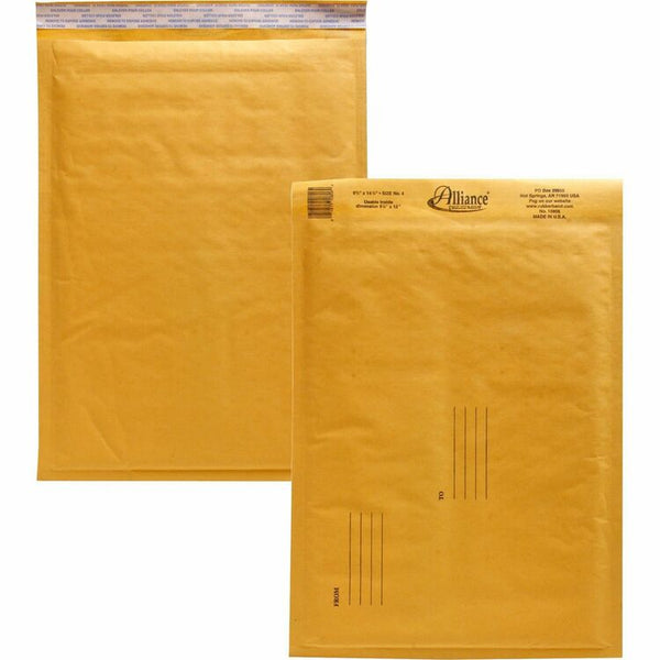 Alliance Rubber Envelopes #4, Self Sealing, Bubble Cushioned, 9 1/2&quot; x 14 1/2&quot; (ALL10806) Case of 25