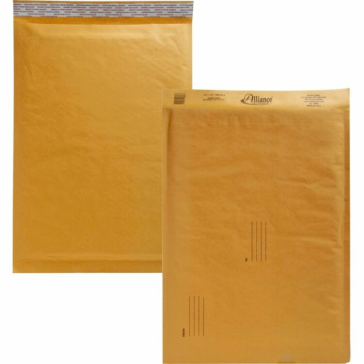 Alliance Rubber Envelopes #6, Self Sealing, Bubble Cushioned, 12 1/2&quot; x 19&quot; (ALL10808) Case of 25