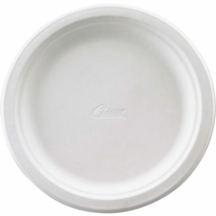 Chinet Recycled 6.75" Paper Plates, White, Pack of 125 (HUH21244) Pack of 125