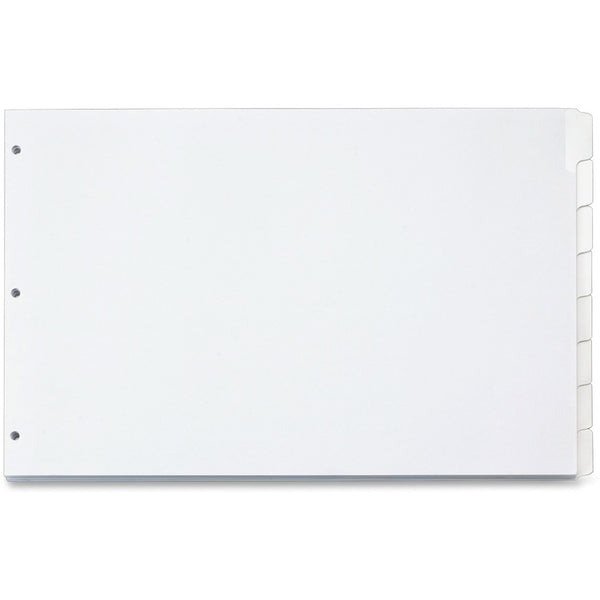 Cardinal Write 'n Erase Tabloid Index Dividers, 8-Tab, 11 x 17, White, 1 Set (CRD84271) 1 Set of 8