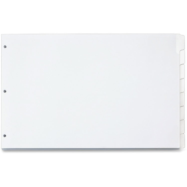 Cardinal Write 'n Erase Tabloid Index Dividers, 8-Tab, 11 x 17, White, 1 Set (CRD84271) 1 Set of 8