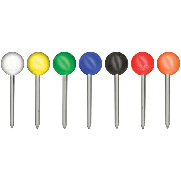 Gem Office Products Gem Office Products Spherical Head Map Tack, 0.38" Length0.18" Diameter (GEMMTA250) Box of 250