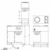 BUNN VPR12-Cup Pourover Coffee Brewer with 2 Warmers, 2 quart, 12 Cups (BUN332000000) Each