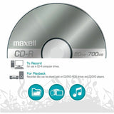 Maxell CD-R700 CD Recordable Media, Light Green, CD-R, 48x, 700 MB, 120mm, 1.33 Hour Maximum Recording Time, 25/Pack (MAX648445) Pack of 25