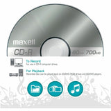 Maxell CD-R700 CD Recordable Media, Light Green, CD-R, 48x, 700 MB, 120mm, 1.33 Hour Maximum Recording Time, 25/Pack (MAX648445) Pack of 25