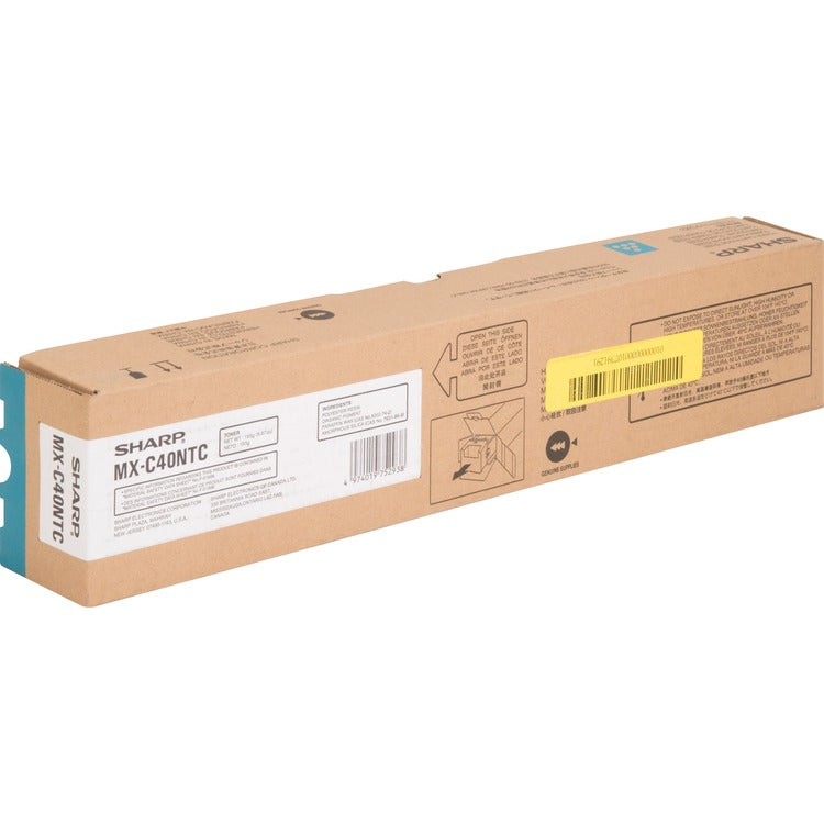 Sharp MXC40NTC Toner, 10,000 Page-Yield, Cyan (SHRMXC40NTC) Each