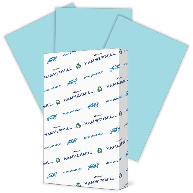 Hammermill Multipurpose Paper, 20lb., 8-1/2" x 14", Blue (HAM103317) 1 Ream
